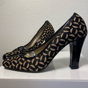 Massimo Baldi Y2K Two Tone Horsehair Italian Pumps Size 7.5 Gently Used